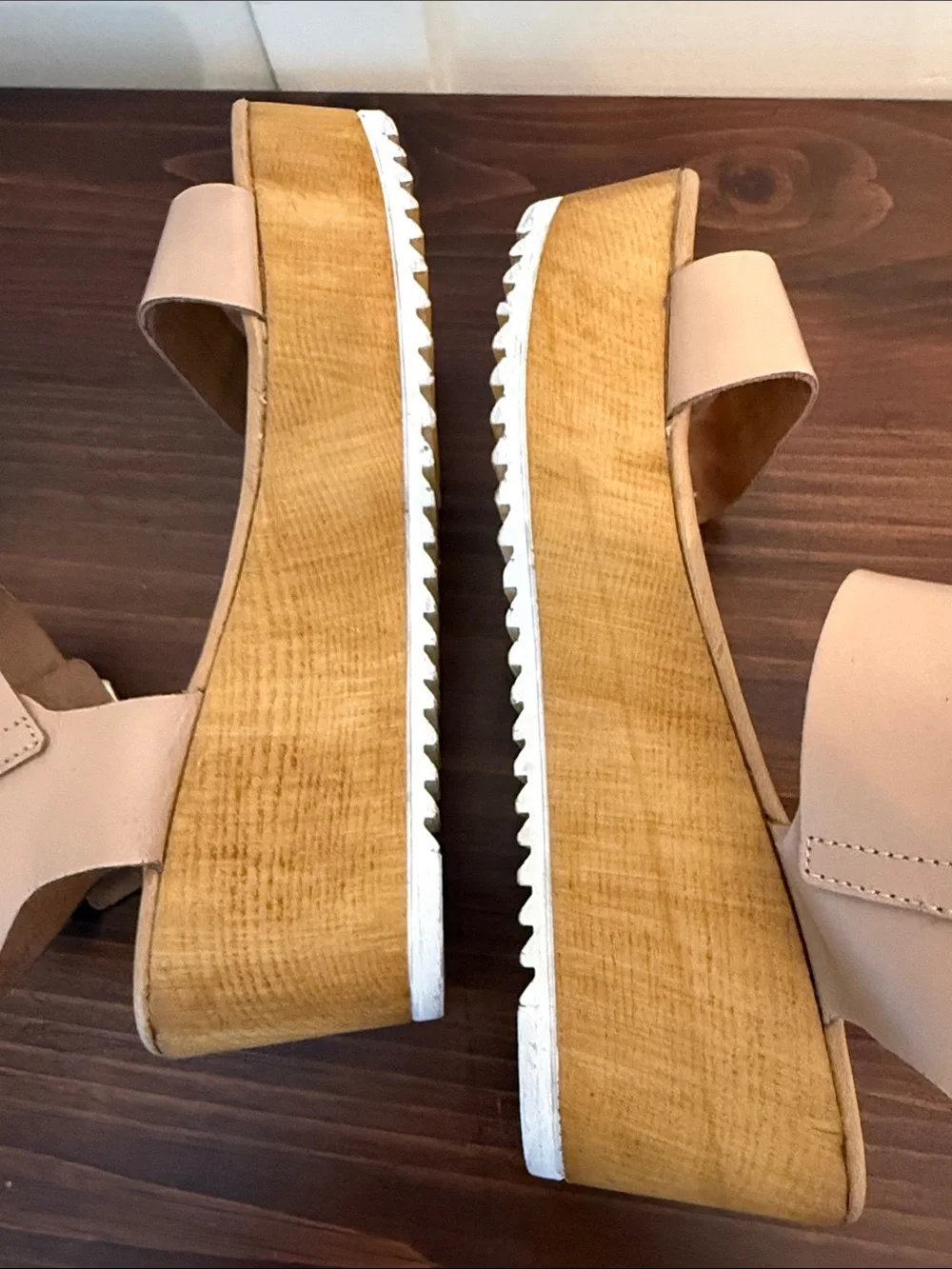 Steve Madden Leather Platform summer Sandals Neutral Resort Style Est. Sz 8